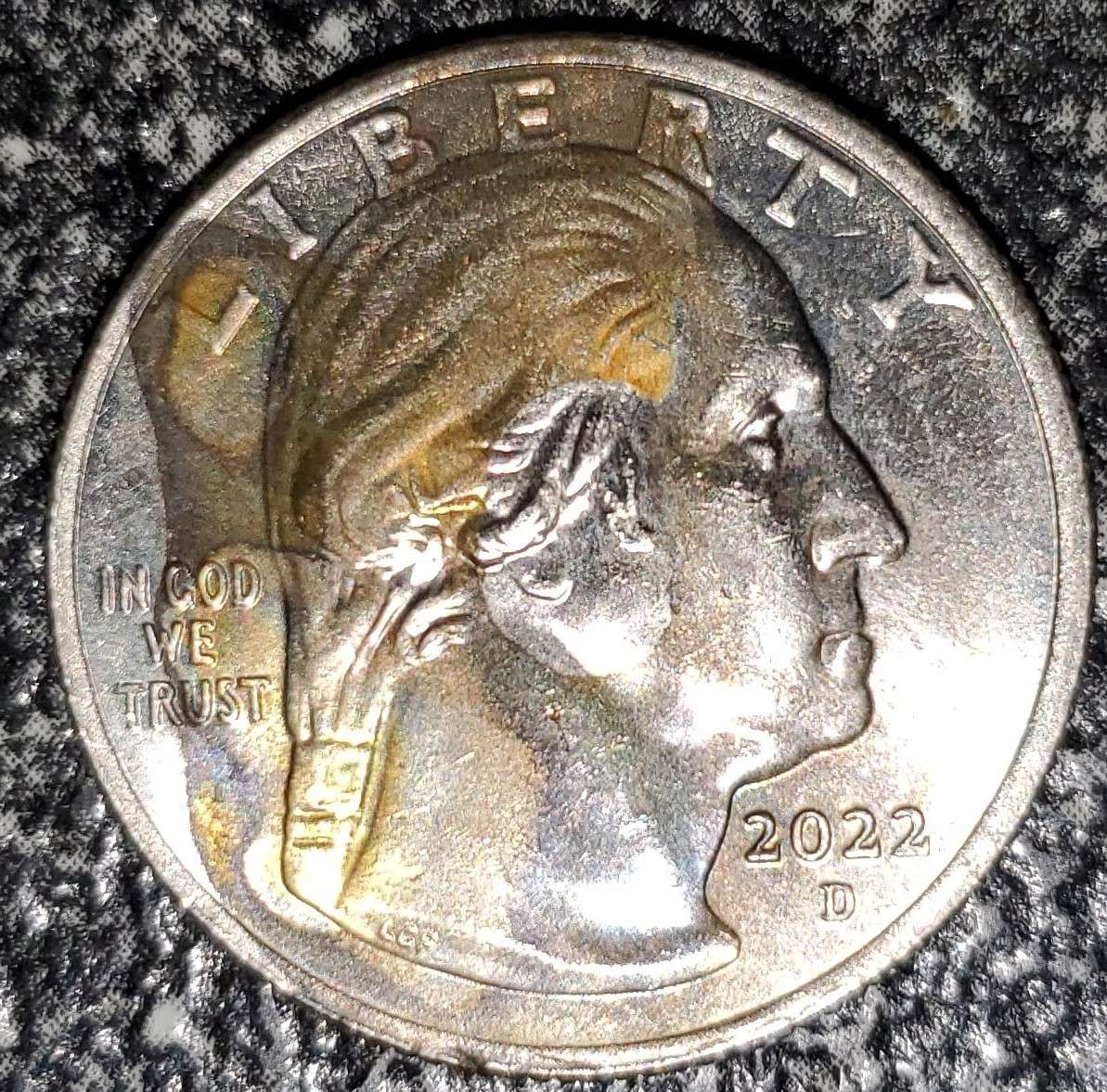 2022-D-Washington-Quarter-With-Toning-Issues